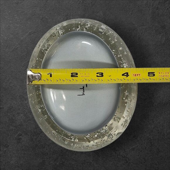 Nicole Miller Lucite Soap Dish Silver Flake New York Vintage Style Glam Decor - Picture 7 of 8